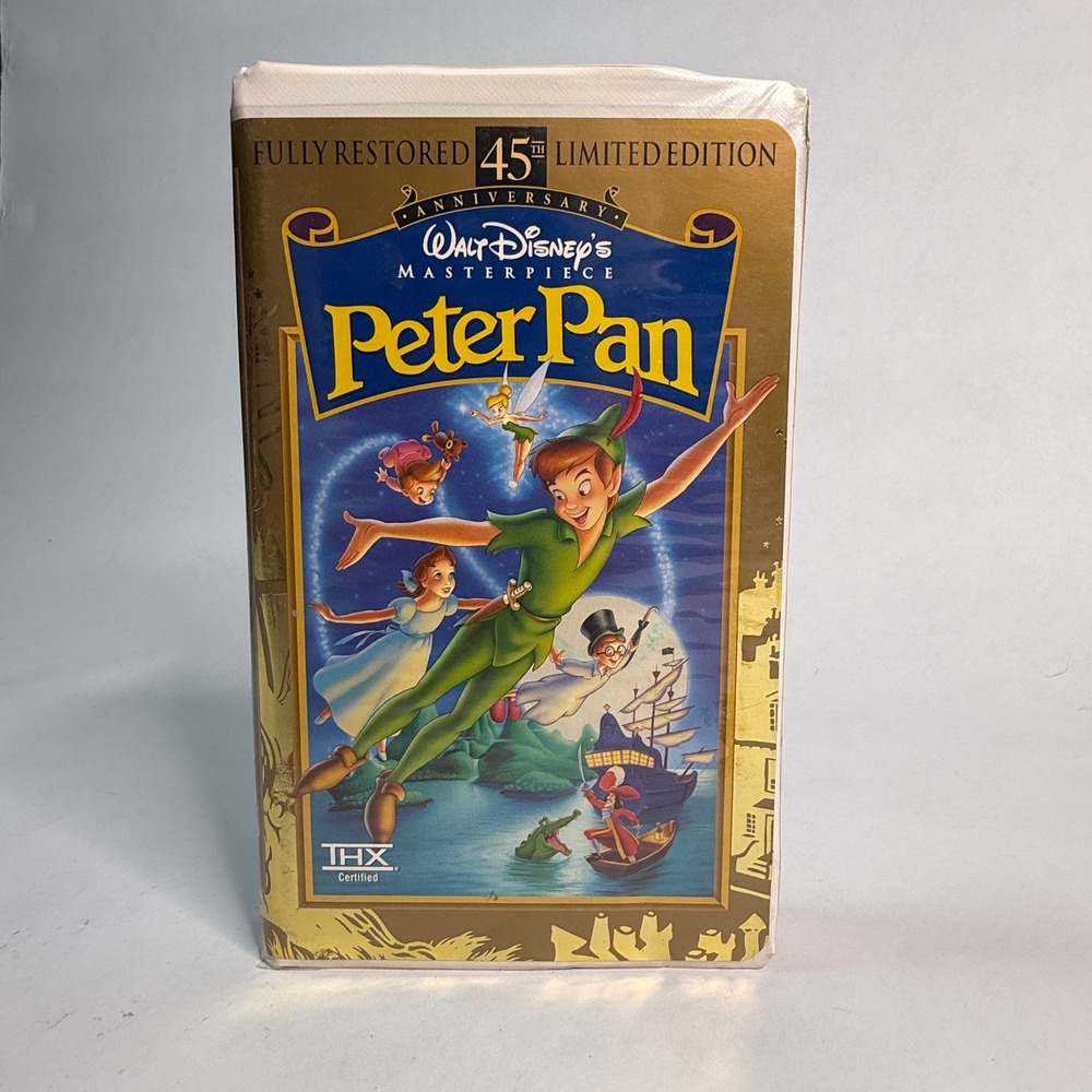 Walt Disney Peter Pan VHS 45th Anniversary Limited Edition Restored THX 1998‎